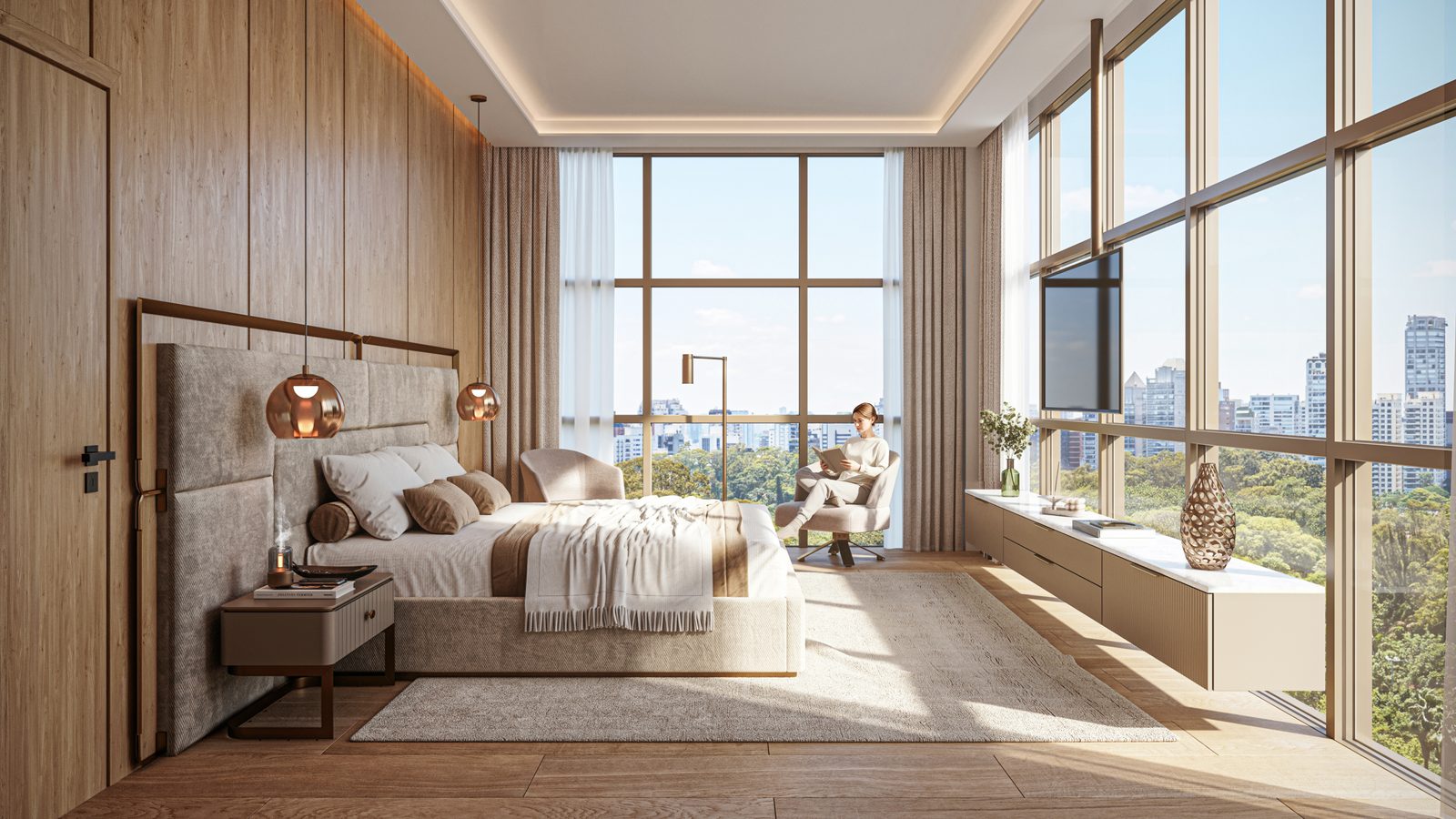 Maquete eletrônica de torre residencial para incorporadora